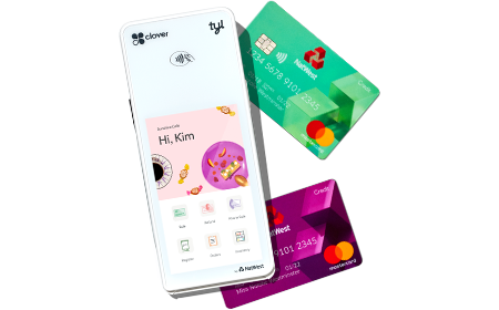 Render of the Tyl app and twoEdnites Credit Union cards